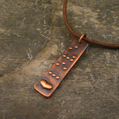 Picture of Braille "Love" Pendant