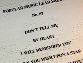 Braille volume with large print on title page only