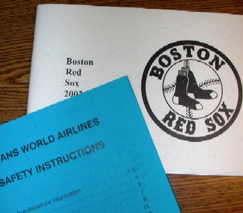 Two braille pamphlets