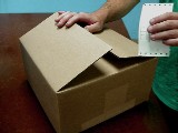 A box is prepared for shipment