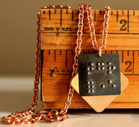 Picture of Braille &quot;Together Forever&quot; Necklace