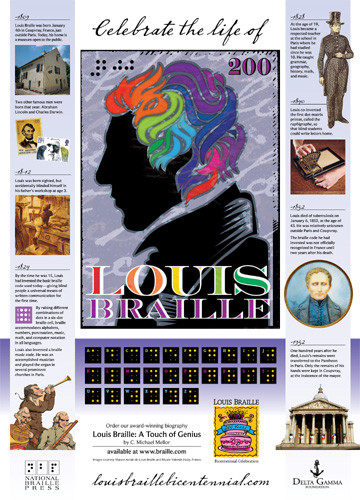 the louis braille classroom poster