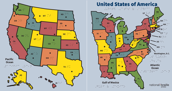 Picture of Tactile Map of the United States of America