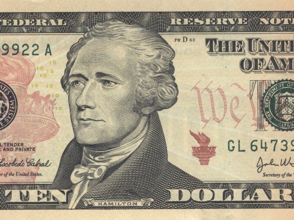 close-up of a twenty dollar bill
