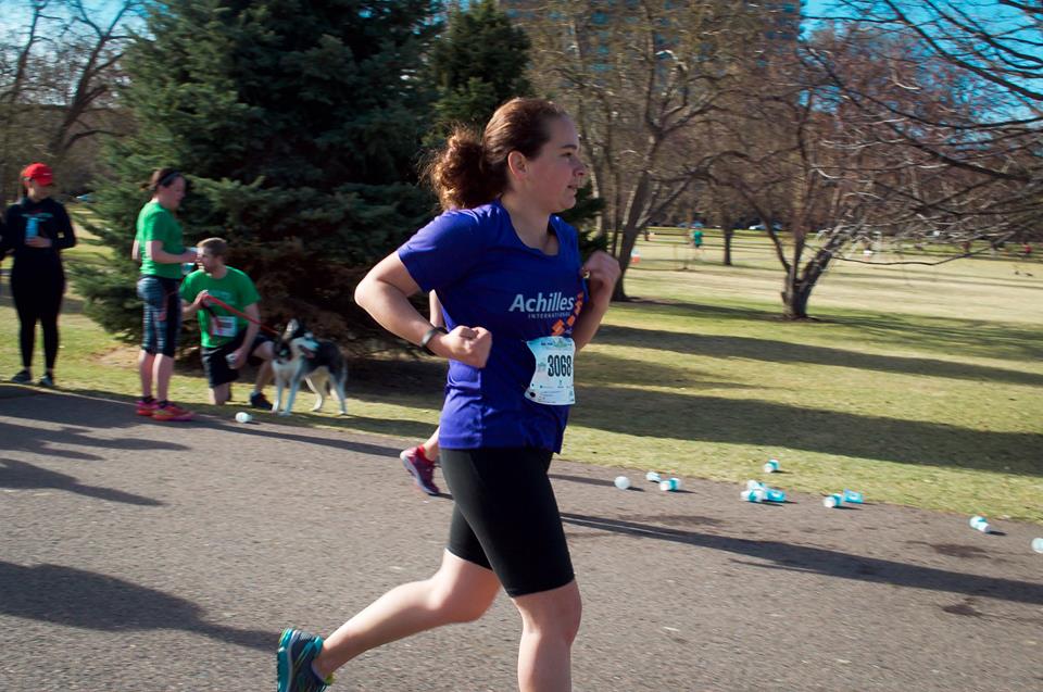 photo of jessica running a race